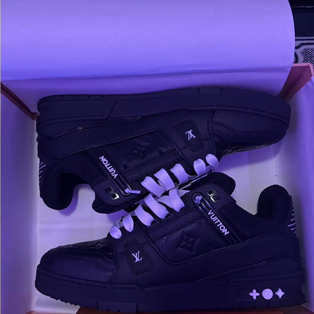 Louis Vuitton Dark Sneakers with White Details